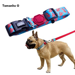 Coleira Para Cães e Gatos Tamanho G Beicão Resistente Woley