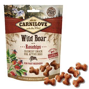 Carnilove Crunchy Snack Javali Com Rosa Mosqueta Petisco Crocante Natural Para Cães 200g