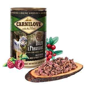 Carnilove Pato e Faisão Alimentação Úmida Natural Para Cães 400g