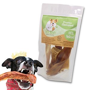 Orelha Suína em Tiras Mordedor 100% Natural Para Cães Pet Bem 6 Unidades