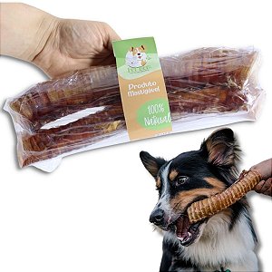 Traqueia Bovina Mordedor 100% Natural Para Cães Tubão Pet Bem 2 Uni