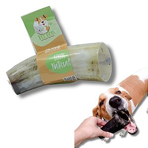 Chifre de Boi Cortado Mordedor 100% Natural Para Cães Pet Bem 1 Uni