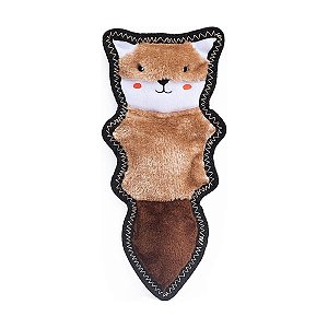ZippyPaws Pelúcia Para Cães Z-Stitch Skinny Peltz Esquilo Com Apito