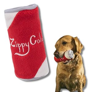 ZippyPaws Pelúcia Latinha de Refrigerante Para Cães Squeakie Can Cola Com Apito