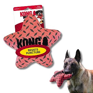 Kong Maxx Star Estrela Pelúcia Resistente Para Cães Tamanho M/G