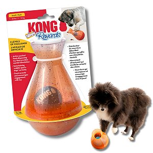 Kong Rewards Tipsy Brinquedo Para Cães Dispenser Ração e Petiscos P