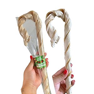 Pele Bovina Desidratada Bengala Pet Mordedor Natural Para Caes AlecrimPet 1 Uni