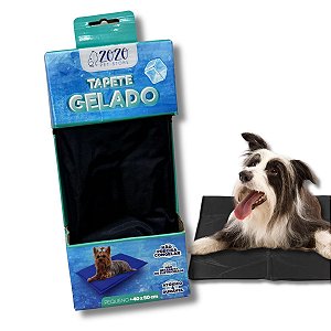 Tapete Gelado Refrescante Para Pets Tamanho P Preto Zozo Pet Store