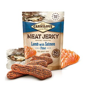 Carnilove Meat Jerky Petisco Bifinho Para Cães Cordeiro com Salmão 100% Natural