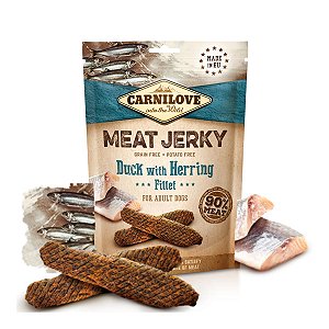 Carnilove Meat Jerky Petisco Bifinho Para Cães Pato com Arenque 100% Natural