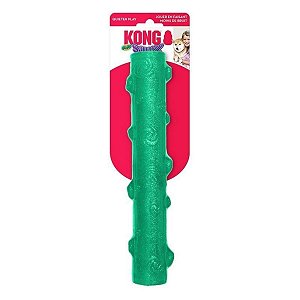 Kong Squeezz Crackle Stick Brinquedo Para Cães Bastão Som Crocante Verde G