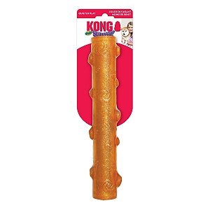Kong Squeezz Crackle Stick Brinquedo Para Cães Bastão Som Crocante Laranja G