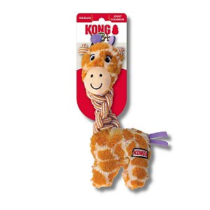 Kong Knots Twists Girafa Pelúcia de Corda Para Cães Tamanho P/M