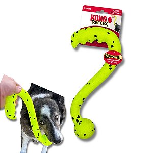 Kong Reflex Tug Fetch Brinquedo Resistente Cabo de Guerra Para Cães