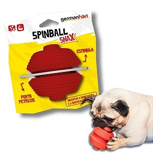 Bola Maluca Para Cães Spinball Recheável Resistente Germanhart