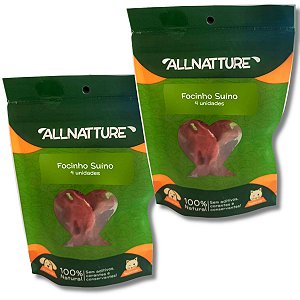 Kit 2 Focinho Suíno Mordedor 100% Natural Para Cães Allnatture