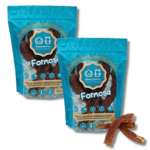 Kit 2 Artéria Aorta Bovina Desidratada Formosa Mordedor Para Cães AlecrimPet