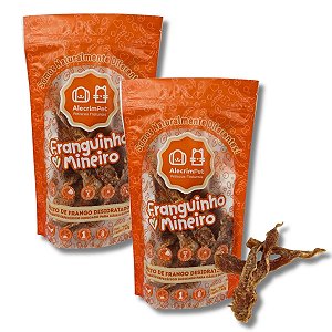 Kit 2 Filé de Frango Desidratado Petisco Natural Para Cães e Gatos AlecrimPet