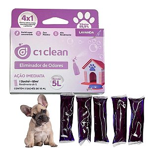 Eliminador de odores Lavanda Desinfetante Seguro Para Pets C1 Clean Rende 5L