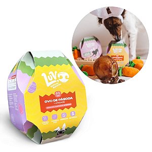 Ovo de Páscoa Para Pets Mordedor 100% Natural LUV