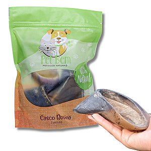 Casco Bovino Mordedor Natural para Cães 3 Uni Pet Bem