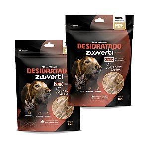 Kit 2 Só Carne Bovina Petisco Desidratado Natural Para Cães e Gatos Zooverti