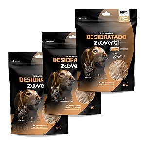 Kit 3 Sensive Petisco Desidratado Natural Para Cães e Gatos Zooverti
