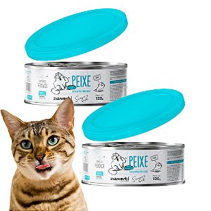Kit 2 Alimentação Úmida Natural Para Gatos de Peixe Simo'S Cat Zooverti