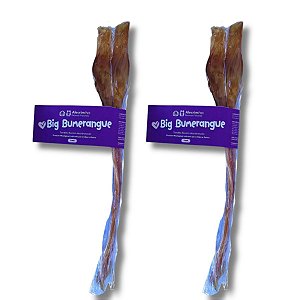 Kit 2 Tendão Bovino Mordedor Natural Para Cães Big Bumerangue AlecrimPet