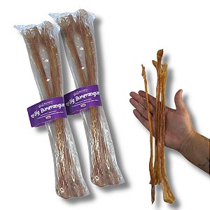 Kit 2 Tendão Bovino Mordedor Natural Para Cães Big Bumerangue AlecrimPet