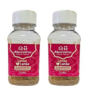 Kit 2 Pó Saborizante Natural Lambe Lambe Sabor Rim Bovino AlecrimPet