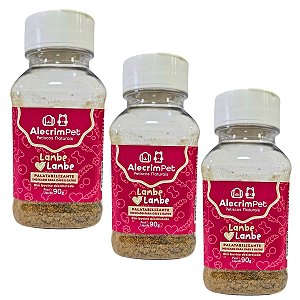 Kit 3 Pó Saborizante Natural Lambe Lambe Sabor Rim Bovino AlecrimPet