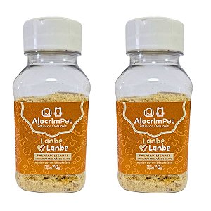 Kit 2 Pó Saborizante Natural Lambe Lambe Sabor Rúmen Bovino AlecrimPet