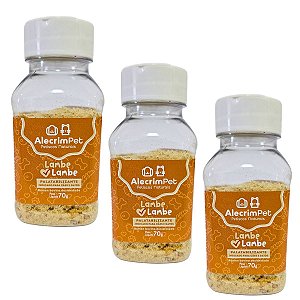 Kit 3 Pó Saborizante Natural Lambe Lambe Sabor Rúmen Bovino AlecrimPet