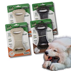 Kit Biobone 4 Mordedores Mordida Moderada e Extra Forte Para Cães Ossão