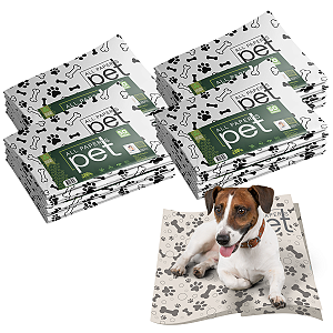 Kit Jornal Pet Higiênico 200 Folhas Biodegradável Atóxico Não Mancha