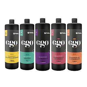 Kit Shampoo Neutro Neutralizador Clareador Realçador de Cores e Redutor de Oleosidade 1L Para Cães Banho e Tosa Bubbles