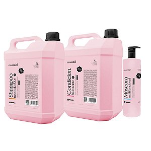 Kit Shampoo Neutralizador Condicionador e Máscara Essential Para Cães Banho e Tosa Bubbles