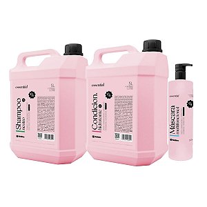 Kit Shampoo Neutro Condicionador e Máscara Essential Para Cães Banho e Tosa Bubbles