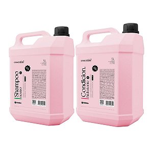 Kit Shampoo Neutro e Condicionador Essential Para Cães Banho e Tosa Bubbles