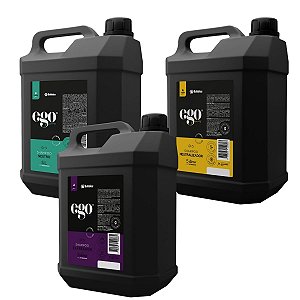 Kit Shampoo Clareador Neutralizador e Neutro 5L Para Cães Banho e Tosa Bubbles
