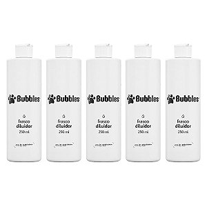 Kit 5 Uni Frasco Diluidor de Shampoo Almotolia Banho e Tosa 250ml