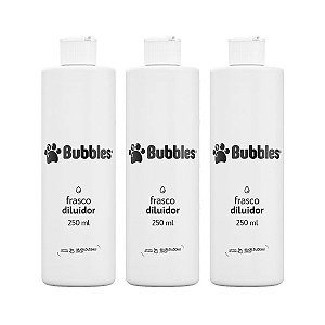Kit 3 Uni Frasco Diluidor de Shampoo Almotolia Banho e Tosa 250ml
