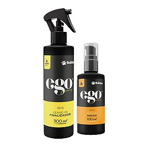 Kit Leave-In Spray e Óleo Argan Para Cães Banho e Tosa Bubbles