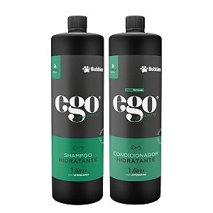 Kit Shampoo Neutro e Condicionador Hidratante 1L Para Cães Banho e Tosa Bubbles