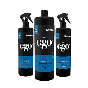 Kit Texturizador Shampoo Máscara e Perfume Para Cães Banho e Tosa Bubbles