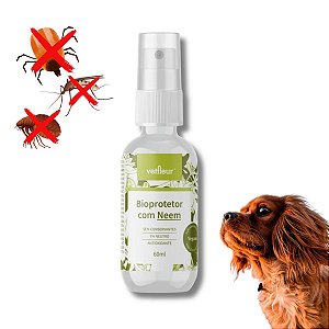 Repelente Com Neem 100% Natural Bioprotetor Vetfleur Para Cães 60ml