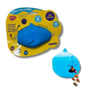 Brinquedo Resistente Recheável Para Cães Tubarão Azul M/G Amicus