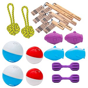Kit Enriquecimento Ambiental Para Creche Hotel Pet 18 Itens Amicus