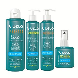 Kit Shampoo Liso Condicionador Máscara Liso Perfume Explosão de Encantos Vuelo